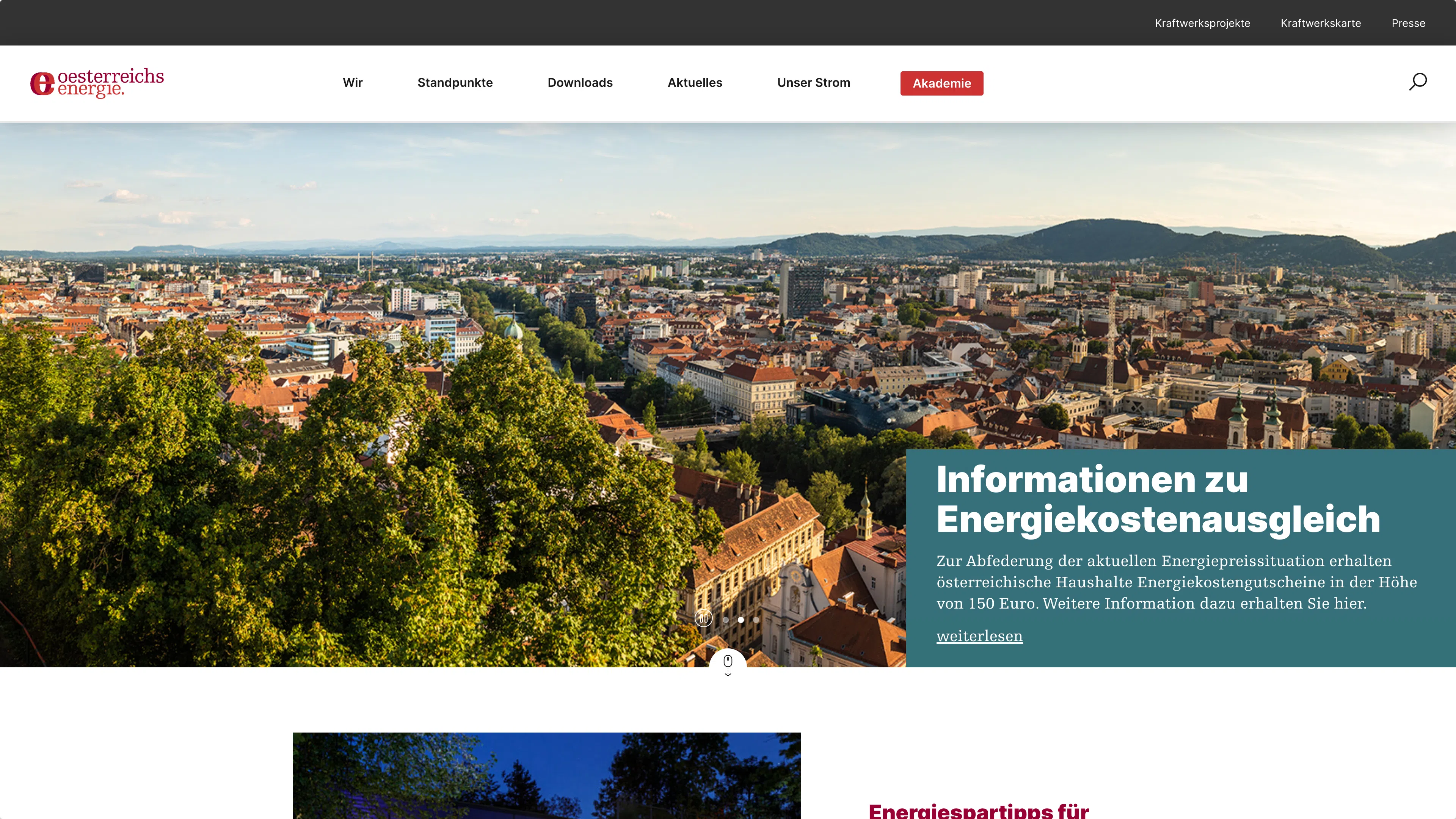 Österreichs Energie Website Design
